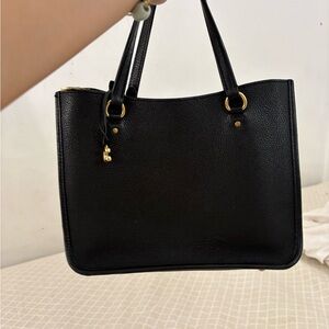 Elegant Black Coach Leather Bag